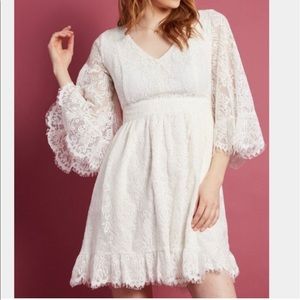 ModCloth White Lace A-line Dress. NEW